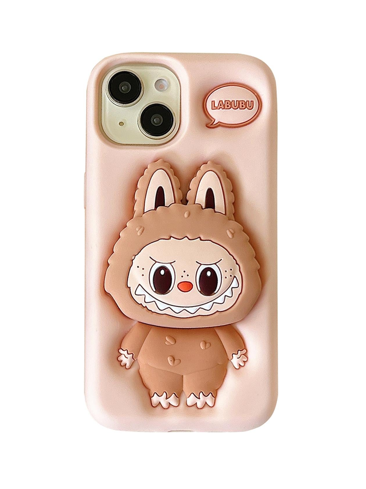 Labubu 3D Silicone iPhone Case with Stand
